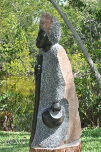 Grandmother Fetches Water -  by Agnes Nyanhongo from Chapungu Exhibit , Fairchild Tropical Gardens
